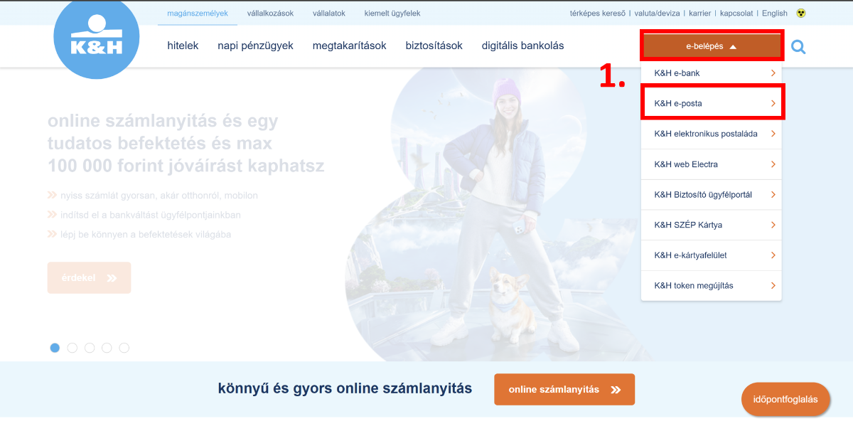 K&H Bank - Netbank — képernyőkép