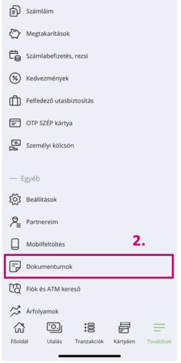 OTP Bank - Mobilapplikáció — képernyőkép